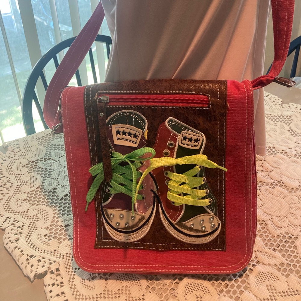 Colorful Boho Sneaker Design Shoulder Bag